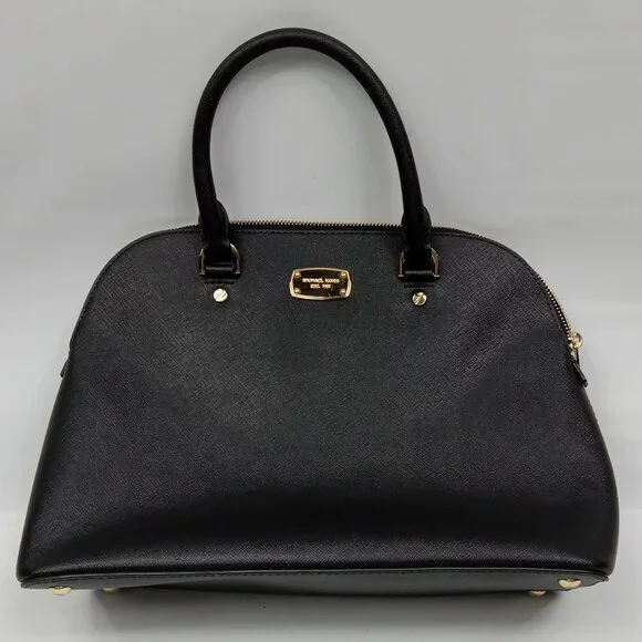 Michael Kors Cindy Medium Dome Satchel Black NO SHOULDER STRAP - Picture 2 of 10